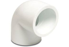 Knie 90° wit 1 1/2" 16 bar