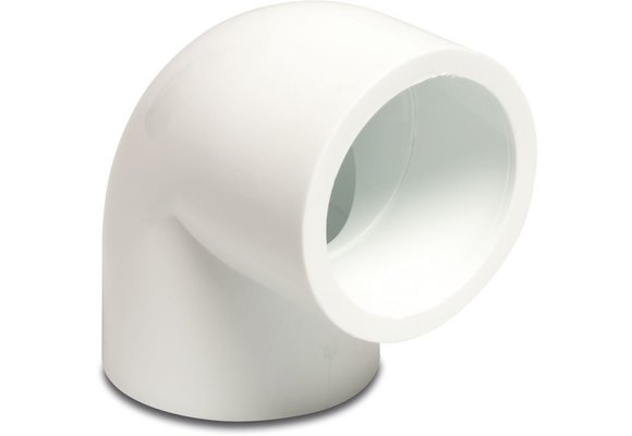 Knie 90° wit 1 1/2" 16 bar