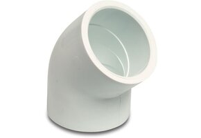 Knie 45° wit 1 1/2" 16 bar