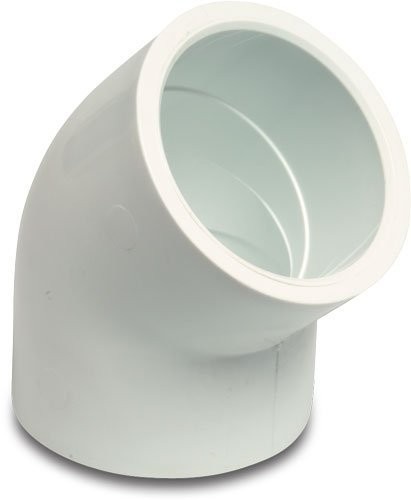 Knie 45° wit 1 1/2" 16 bar