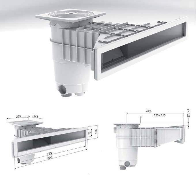 Weltico Skimmer A800 Hoogwaterlijn Wit