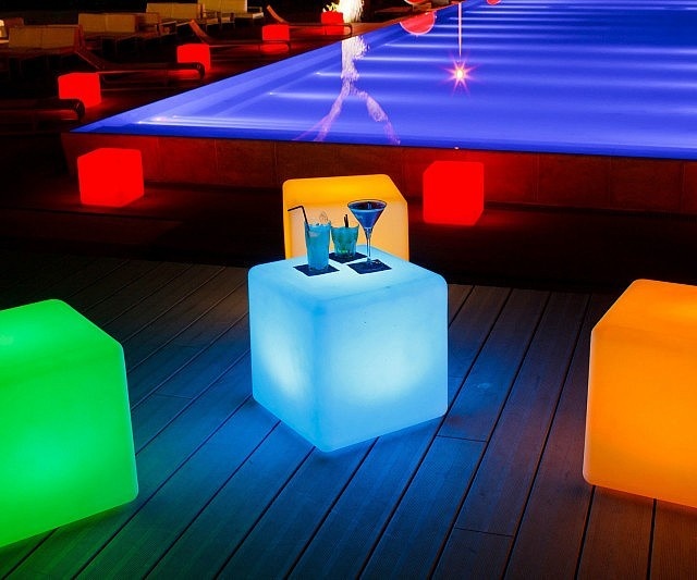 Lichtgevende Kubustafel - RGB LED