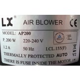 LX AP200 Lucht Pomp Blower voor Jacuzzi, spa en bubbelbad