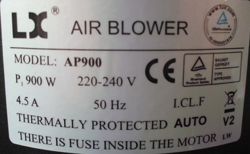 LX AP900 Lucht Pomp Blower voor Jacuzzi, spa en bubbelbad