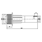 MTS wanddoorvoer / muurdoorvoer 300mm