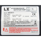 LX WP250-II Massage Pomp 2-spd 2,5hp