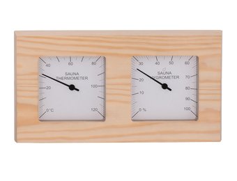Combi Thermo Hygrometer vierkant Pine