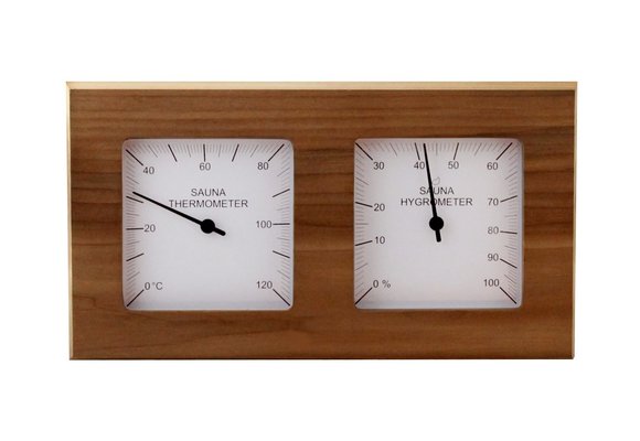 Combi Thermo Hygrometer vierkant Ceder