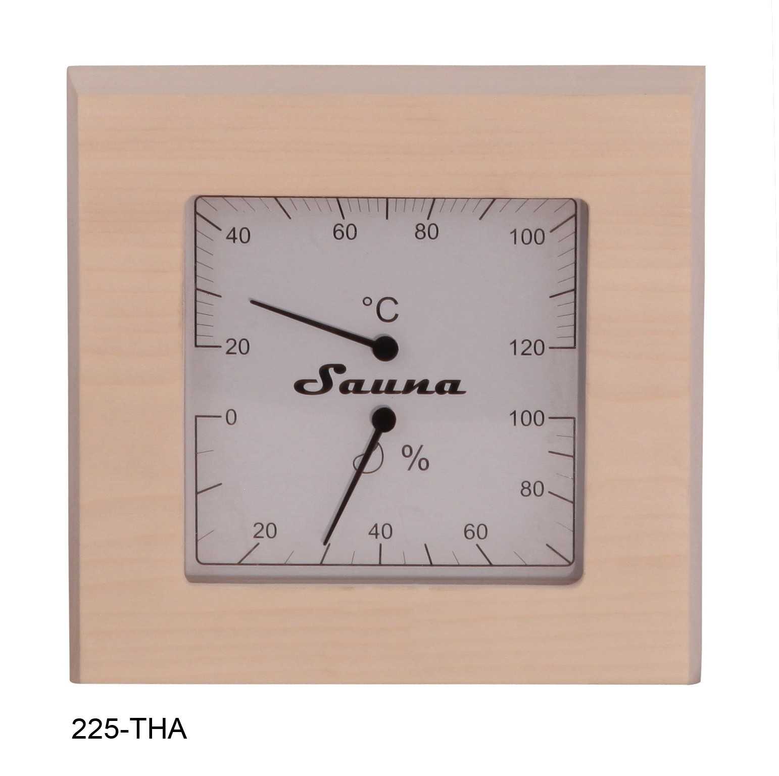 Sauna Thermometer en Hygrometer Vierkant Espen