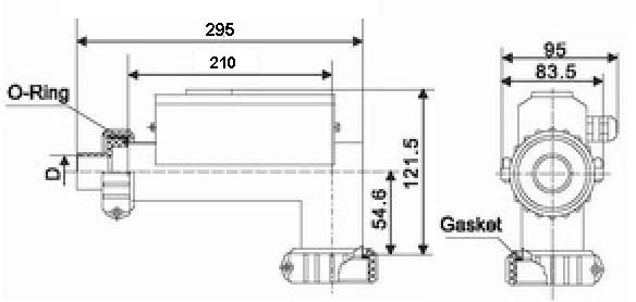 LX H30-R2 3.0KW 1.5 inch Spa heater (L-Vorm)