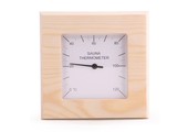 Sauna Thermometer Vierkant Pine Wood