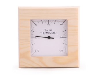 Sauna Thermometer Vierkant Pine Wood