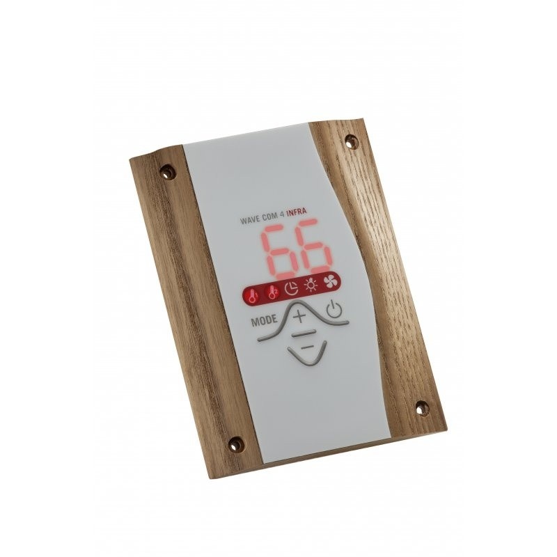 Infraroodsauna Bedieningspaneel Licht Hout Wave Com4
