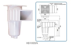 Certikin HD100 Skimmer voor Beton en Tegelbaden
