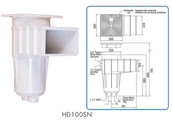 Certikin HD100 Skimmer voor Beton en Tegelbaden