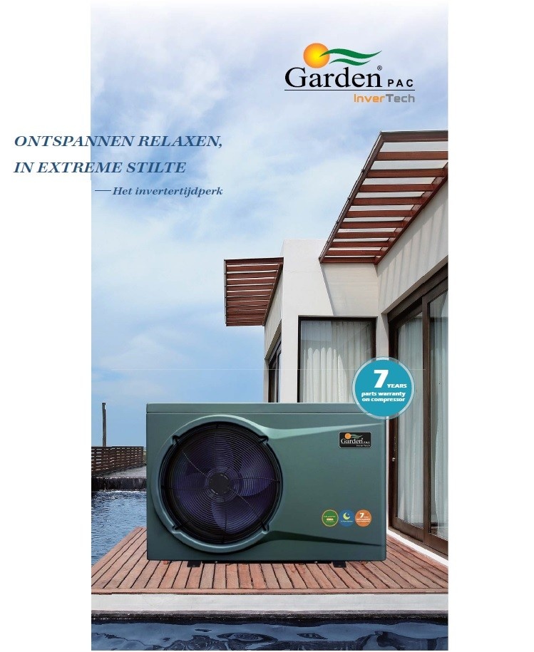 Garden Pac Inverter R32  27kW 380v 65-120m3 Zwembad Warmtepomp