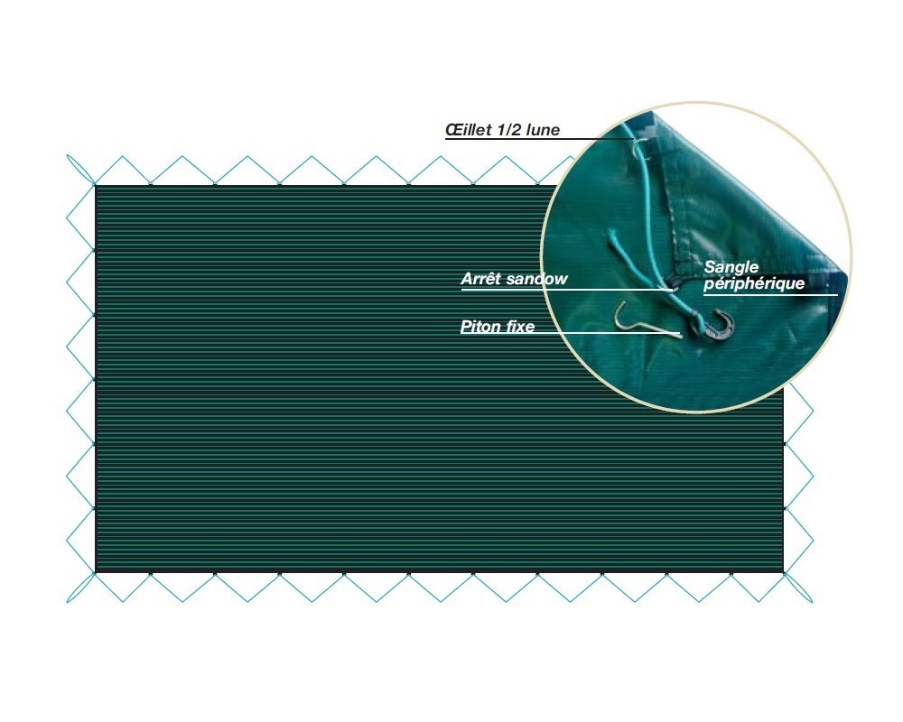 Zwembad Winternet Polypropyleen 180 g/m2 Vernosc A-vormen
