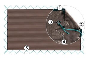Zwembad Winternet Polypropyleen 180 g/m2 Vernosc B-vormen
