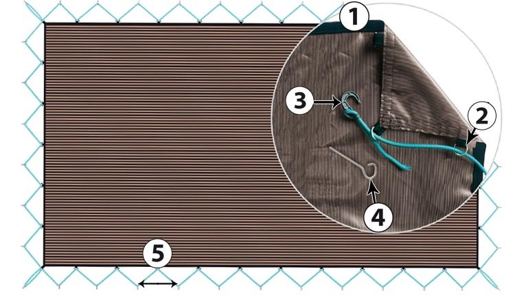 Zwembad Winternet Polypropyleen 180 g/m2 Vernosc B-vormen