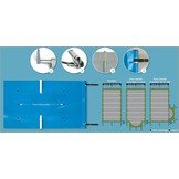 Easy Light Veiligheids Zwembad Afdekking Groen/Ivoor