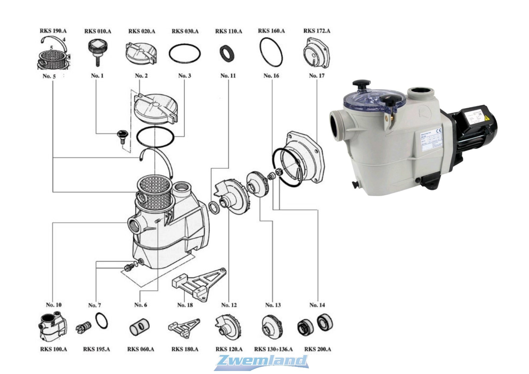 Starline SL Zwembadpomp Motor Sealset