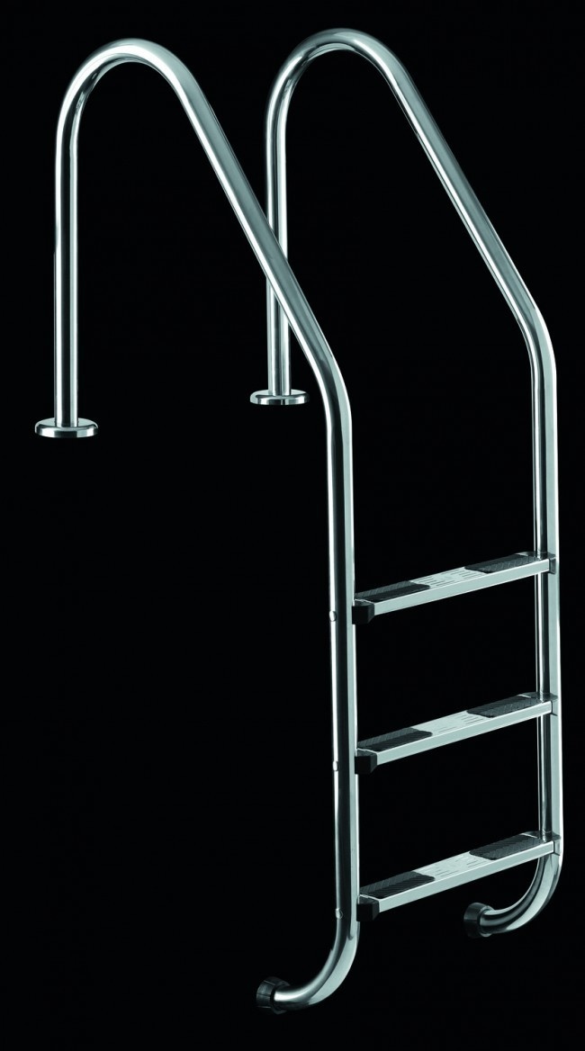 Wijd Model Zwembadtrap 3-treden AISI-304