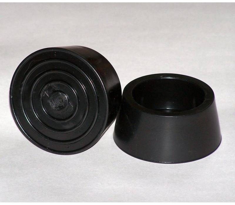 Zwembadtrap Rubber Dop Zwart - set van 2 stuks