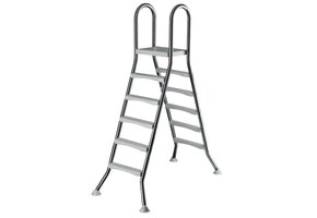 Zwembadtrap A-Frame 5 + 5 Treden AISI 304
