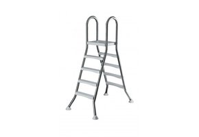 Zwembadtrap A-Frame 4 + 4 Treden AISI 304