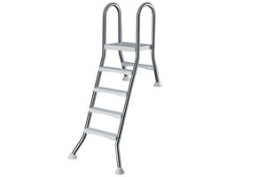 Zwembadtrap A-Frame 1 + 4 Treden AISI 304