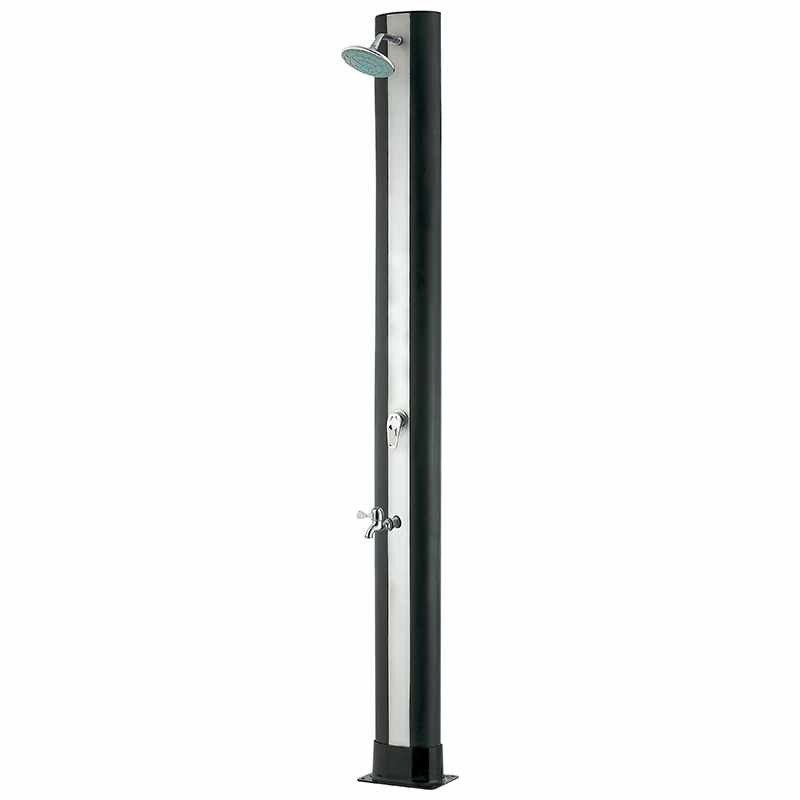 Solar douche recht model met voetdouche 35 ltr
