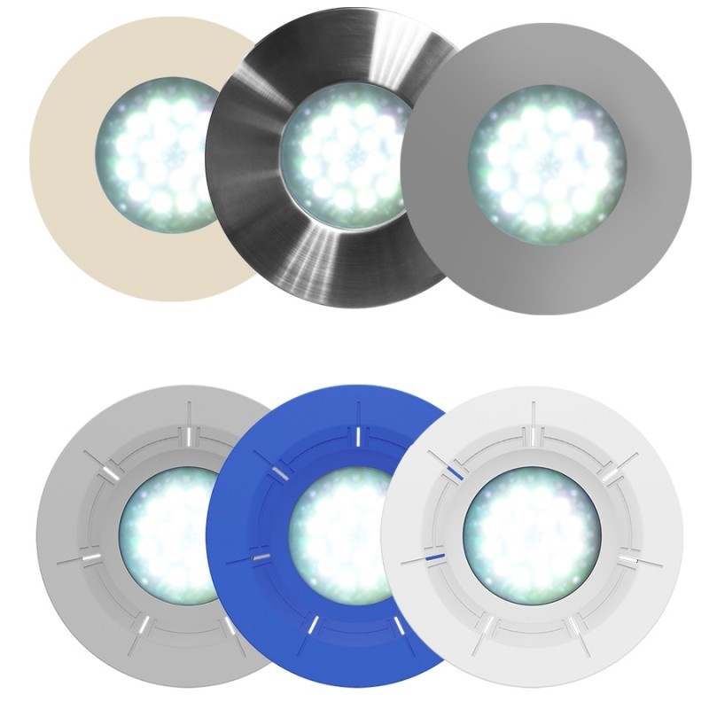 Brio Par 56 Led Chroma 44W Wit Vervangingslamp Met Sierplaat Grijs