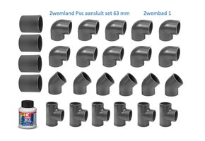 Zwembad Pvc Druk Hulpstukken 16 Bar 63 mm Set 1