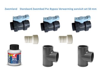 Zwembad Standaard Bypass Verwarming Aansluitset Pvc 16 Bar 50 mm