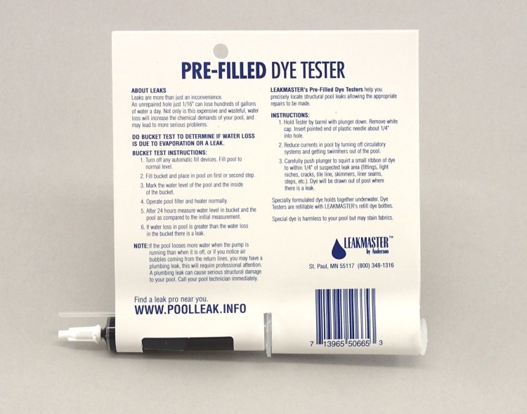 Zwembad Lekkage Detectie Kleurstof Blister Verpakking (lekdetectie) - Blauw