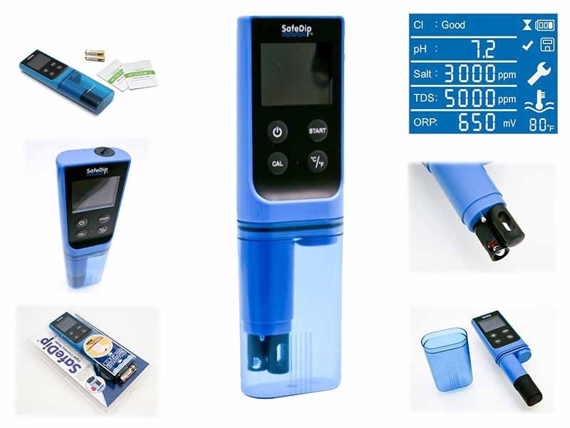 SafeDip 6-in-1 Digitale Zwembadwater Analyse