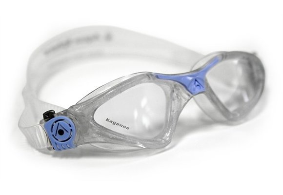 Dames zwembril Kayenne Lady Clear Lens Glitter/Powder Blue