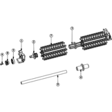 Dolphin Zwembadrobot Borstelset -  Active Brush 9995541-ASSY