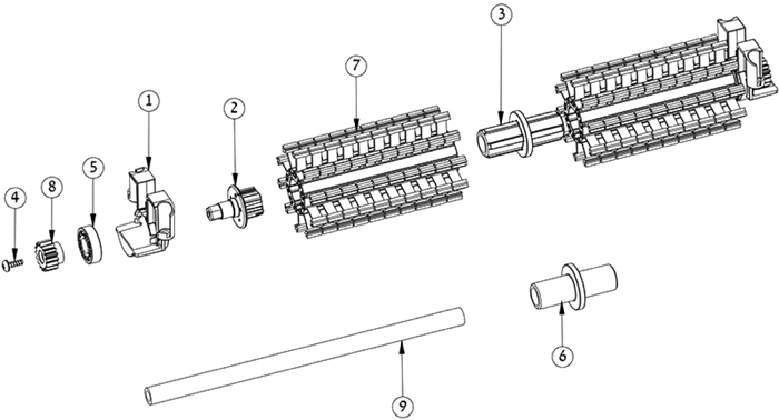 Dolphin Zwembadrobot Borstelset -  Active Brush 9995541-ASSY