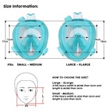 Snorkelmasker Atlantis 2.0 Full Face Mask kinderen - blauw