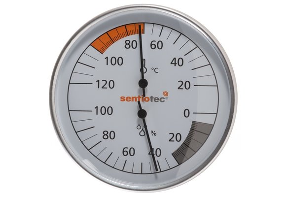 Sentiotec sauna thermometer en hygrometer diameter 10 cm