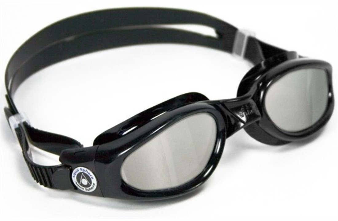 Zwembril Kaiman Small Mirrored Lens Black