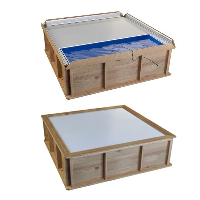 Houten kinderzwembad Pistoche 2 x 2 x 0.64 meter