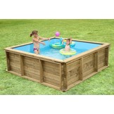 Houten kinderzwembad Pistoche 2 x 2 x 0.64 meter