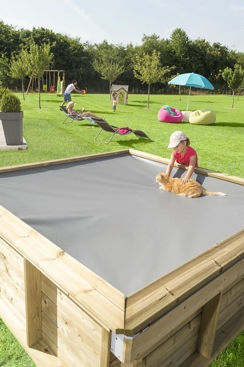 Houten kinderzwembad Pistoche 2 x 2 x 0.64 meter