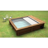 Houten Urban Stadszwembad 4.20 x 3.50 x 1.33 met automatisch rolluik