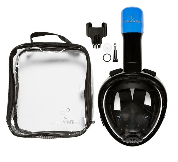 Snorkelmasker Atlantis Full Face Mask Kinderen - Zwart/Blauw