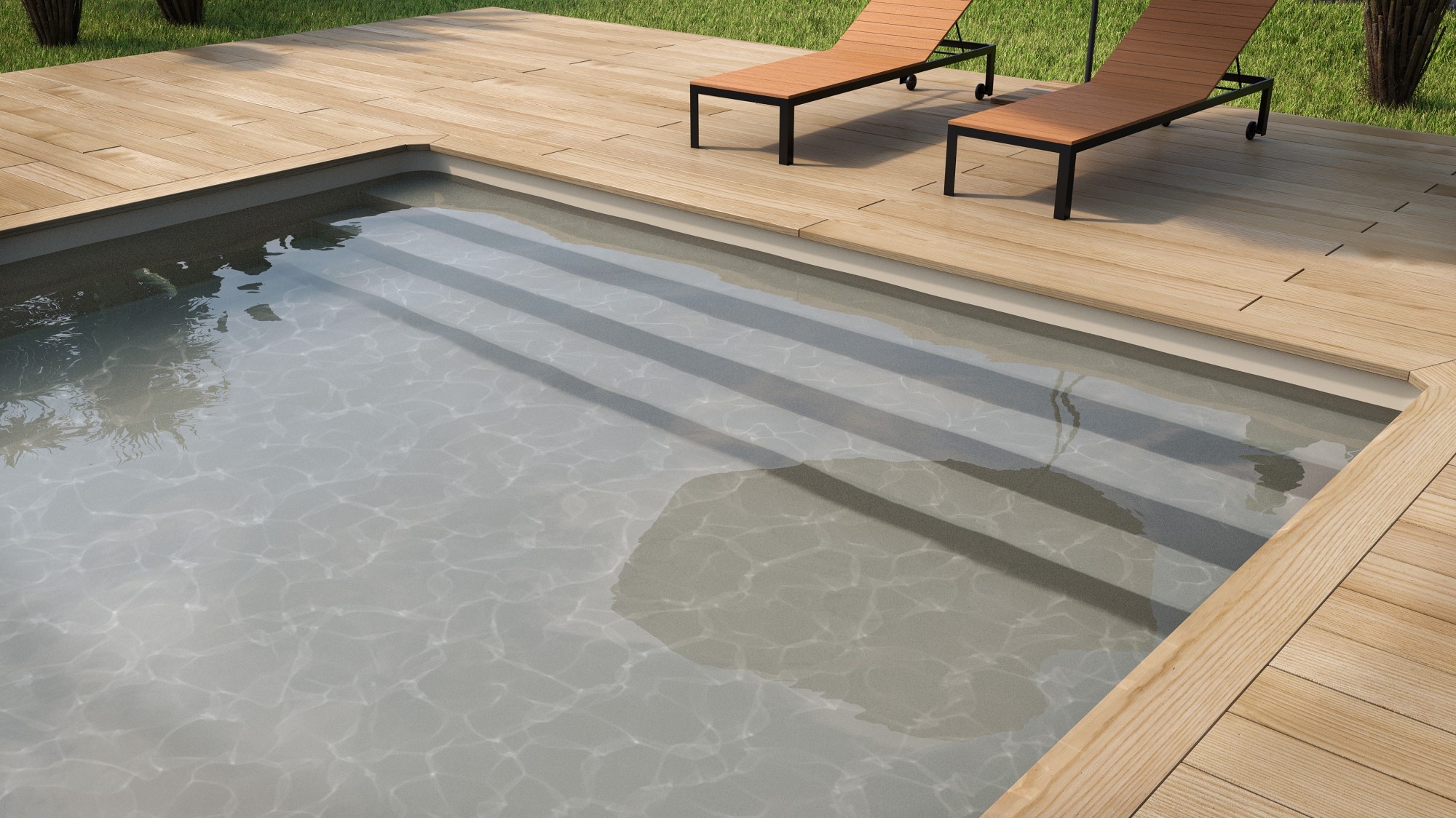 Zwembad Superliner V2F 85/100ste kleur Taupe