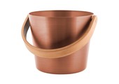 Rento Sauna Emmer Aluminium met Bamboe Handvat koperbruin