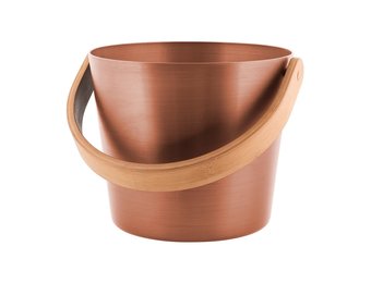 Rento Sauna Emmer Aluminium met Bamboe Handvat koperbruin